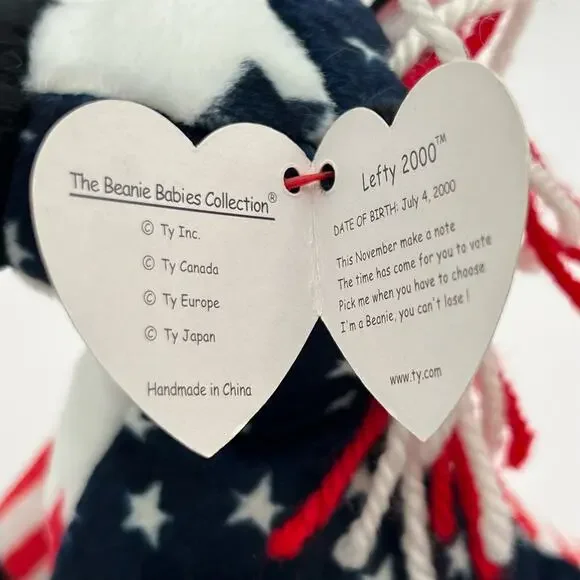 TY 2000 Beanie Baby Lefty American Horse - Picture 3 of 7